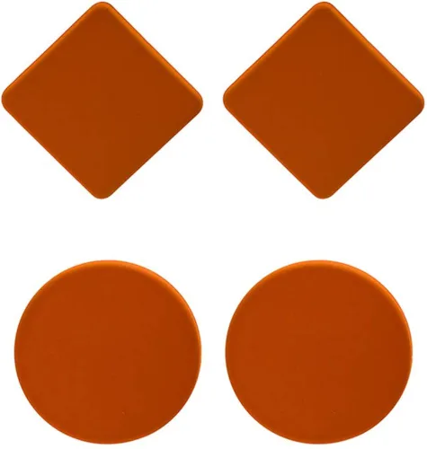 2 pares de aretes redondos cuadrados de acrílico esmerilado vintage con geometría grande, color caramelo, rombos simples para mujeres y niñas