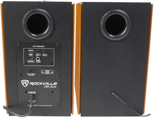 Miniatura 5 de Rockville Sistema de altavoz del monitor de Bluetooth de los altavoces accionados par HD5 de la estantería 5 pulgadas
