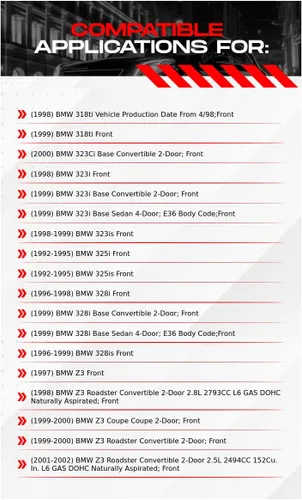 Miniatura 2 de R1 Concepts Frenos y rotores delanteros, accesorios incluidos, kit de pastillas de freno y rotores de cerámica delanteras, compatible con BMW 318ti