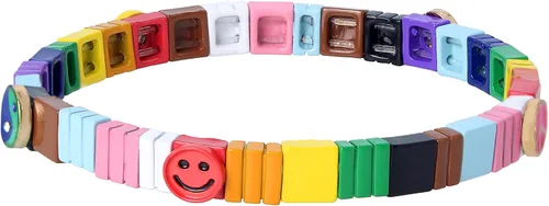 Miniatura 2 de Betsey Johnson Pulsera elástica arcoíris Metal Plástico Sin gemas