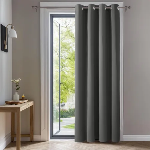 Deconovo Cortina opaca, para oscurecer la habitación Gris claro