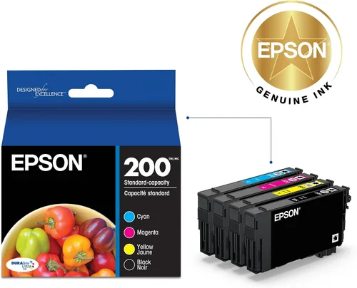 Miniatura 2 de Epson 200 DURABrite Ultra Ink Capacidad Estándar Combo de Cartucho Negro y Color (T200120-BCS) Funciona con WorkForce WF-2520, WF-2530, WF-2540