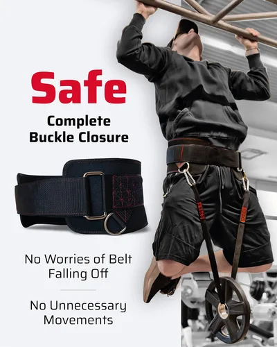 Miniatura 3 de THEFITGUY Paquete de sujeción de cable de cuerda ergonómica para tríceps y cinturón de inmersión definitivo