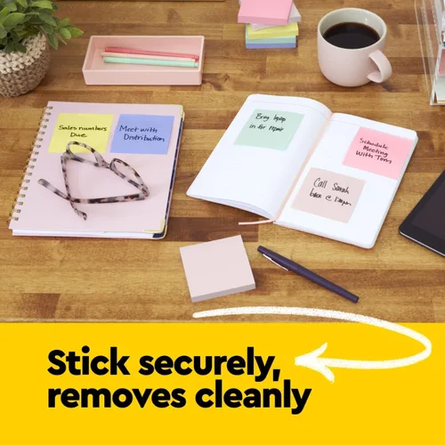 Miniatura 8 de Post-it Notas, 3 x 3 pulgadas, 100 hojas por bloc Amarillo canario 24 blocs, paquete de 8