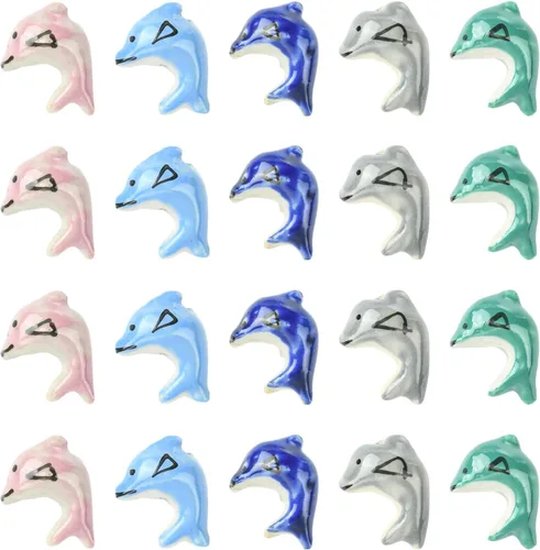 Miniatura 15 de LiQunSweet 10 pcs 10 Colors Handmade Ceramic Porcelain Fish Beads Ocean Animals Spacer Beads for DIY Jewelry Bracelet Necklace Earring Crafts Bag