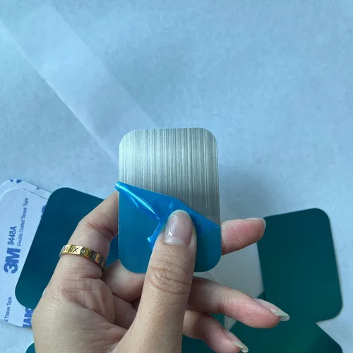 Miniatura 2 de SALEX Adhesivos metálicos para teléfono para montaje magnético. Juego de 32 placas de metal magnéticas para automóvil dentro de la funda