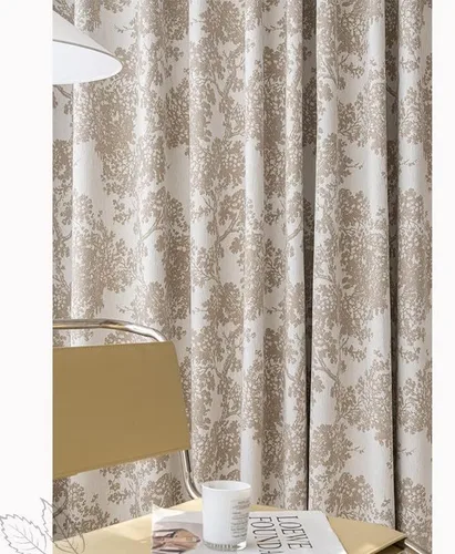 Miniatura 7 de Cortinas florales de granja semiopacas para sala de estar, paneles de cortina blackout de jacquard de 45 pulgadas de largo, cortinas con bolsillo
