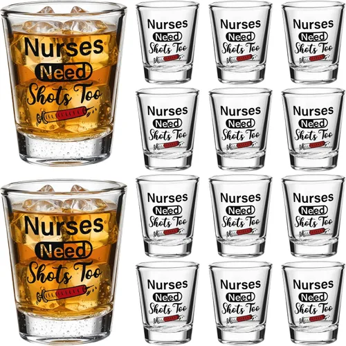 Miniatura 6 de Patelai Nurse Need Shots Too, divertido regalo de cristal para mujeres y hombres, mamá, hermana o amigo, regalo para enfermería, graduación