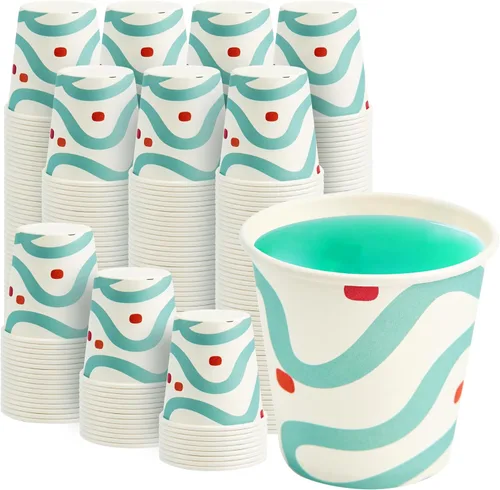 Miniatura 8 de RACETOP Paquete de 1000 tazas de café de papel de 8 onzas desechables, tazas de café caliente de 8 onzas, taza de café de oficina