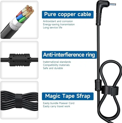Miniatura 3 de Cargador para portátil de 45 W compatible con Lenovo IdeaPad 100s 310 320 330 330s 120s 510 520 530s 710s; Flex 4 5 6 1470 1480 1570; Chromebook N22