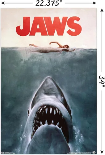 Miniatura 3 de Trends International Jaws - Póster de pared de una hoja, 22.375 x 34 pulgadas, versión sin marco