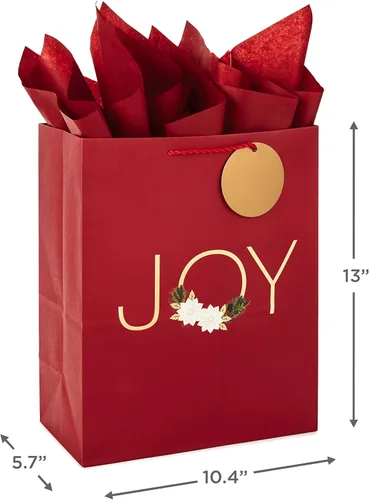 Miniatura 3 de Hallmark Surtido de bolsas de regalo de Navidad grandes de 13 pulgadas con papel de seda