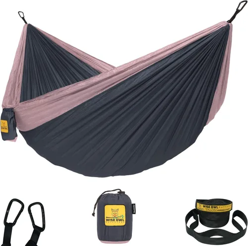 Miniatura 13 de Wise Owl Outfitters Hamaca de camping – Hamaca portátil de 500 libras con correas de árbol – viajes, mochileros, senderismo, equipo de campamento al