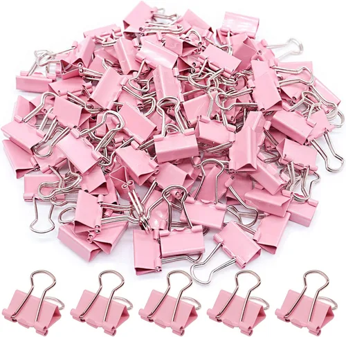 Miniatura 14 de Clips de carpeta dorados, clip de papel mini, abrazaderas de papel pequeñas de 15mm (5/8 pulg.), paquete de 100 clips de micro tamaño para oficina