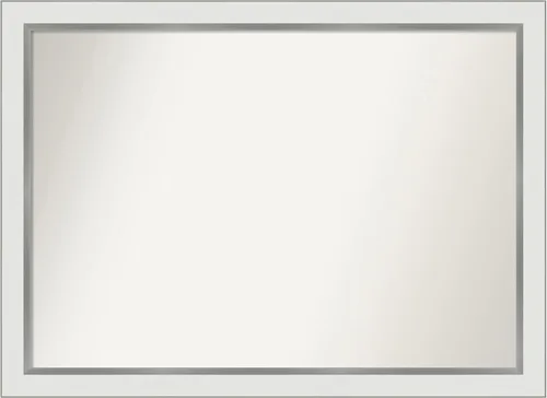 Miniatura 91 de Amanti Art Espejo de baño blanco para sobre el fregadero, 30 x 35 pulgadas, espejo de tocador rectangular estrecho de Eva de oro blanco, marco