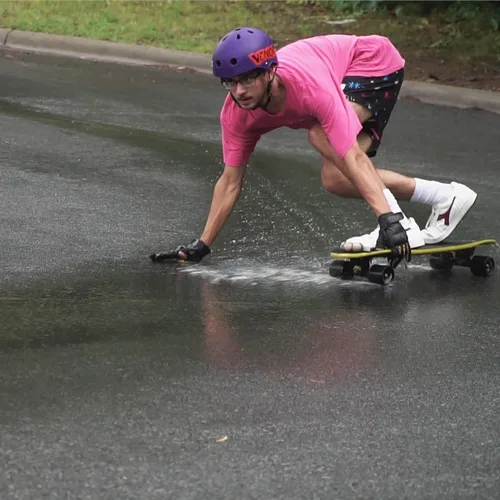 Miniatura 2 de Moonshine Manufacturing Monopatín Longboard, Crucero de estilo libre, construcción impermeable y de madera, monopatín de crucero y tablas