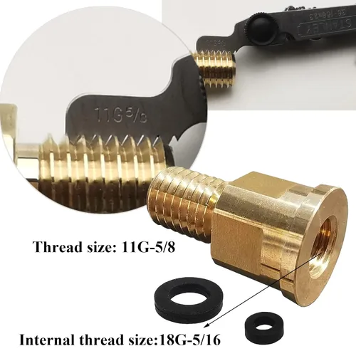 Miniatura 6 de R0557100 Adaptador de manómetro de presión de latón con junta tórica, se adapta a los filtros de cartucho de la serie CS/CJ