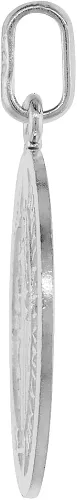 Miniatura 3 de Medalla de San Benito de plata de ley de 1316 pulgadas, redondo, 18-30 pulgadas, 0.039in