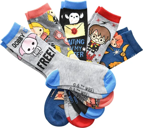 Miniatura 2 de Harry Potter Dobby Luna Lovegood Hedwig JuniorsLadies 5 Pack Crew Socks Size 4-10