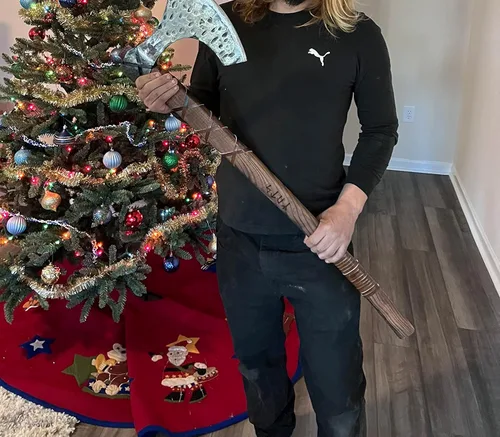 Miniatura 2 de Btools vikingo / hacha berserker de dos manos, hacha de acero forjado a mano, hacha de batalla nórdica, hacha vikinga vikinga de estilo escandinavo