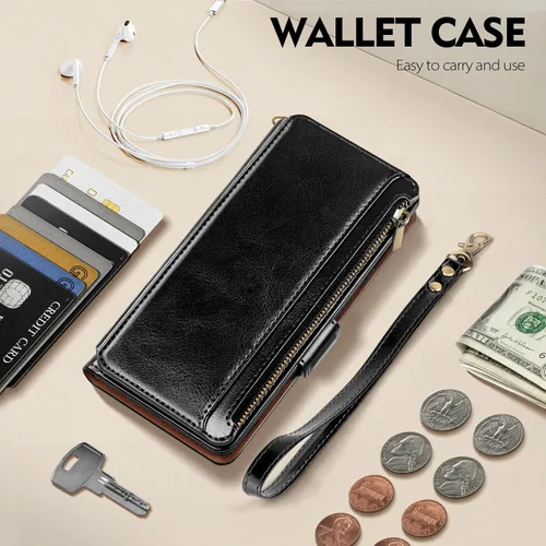 Miniatura 3 de Antsturdy Funda para Samsung Galaxy S22 Ultra 5G con tarjetero para mujeres y hombres, funda para teléfono Galaxy S22 Ultra 5G, bloqueo RFID, piel