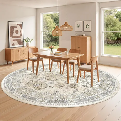 Miniatura 150 de zesthome Alfombra 4x6 - Alfombra Resistente a Manchas Lavable, Alfombras con Respaldo Antideslizante para Sala de Estar, Alfombras Pequeñas de Área