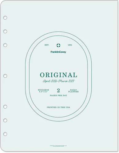 Miniatura 23 de FranklinCovey - Recambio original de planificador Dos páginas por día - Con anillas (de bolsillo, abril 2026 - marzo 2027)