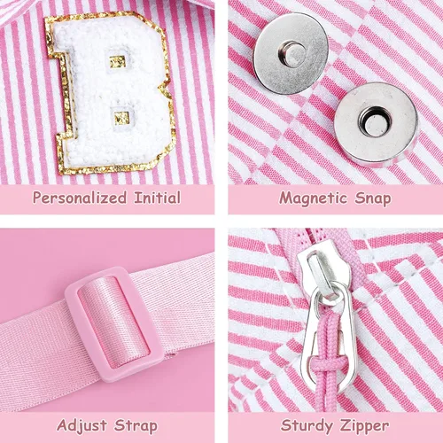 Miniatura 8 de Bolsos bandolera para niñas y niños - Regalos para niños Bolso cruzado pequeño con iniciales para niñas, regalos de cumpleaños, Azul, Pequeña, A