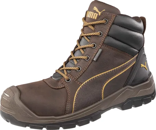 PUMA Safety Tornado - Botas de trabajo para hombre de 6 pulgadas, puntera compuesta, antideslizante, impermeable, EH, Marrón, talla única