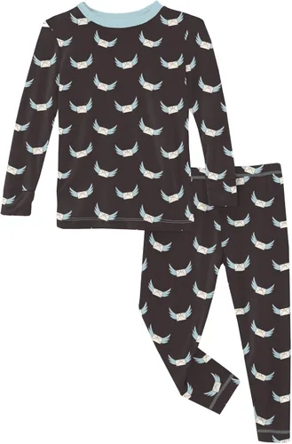 Miniatura 11 de KicKee Pants Conjunto de pijama de manga larga con estampado de piezas