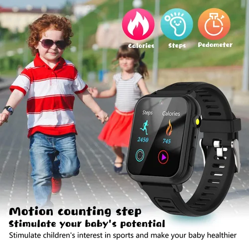 Miniatura 4 de Reloj inteligente para niños, reloj inteligente de 24 juegos para niños, relojes inteligentes de moda para niños de 3 a 14 años, gran regalo