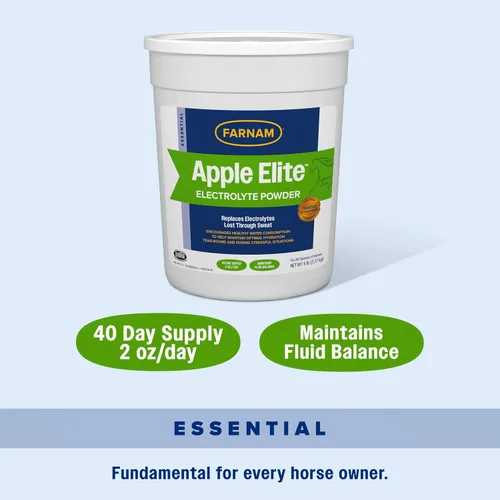 Miniatura 4 de Farnam Suplemento de electrolitos en polvo Apple Elite para caballos, reemplaza minerales vitales, fomenta la hidratación, sin azúcar añadida, 5