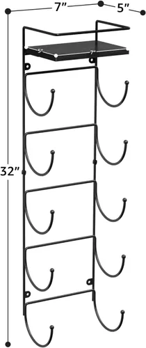 Miniatura 2 de Sorbus Toallero de baño – Toallero de metal de 5 niveles con estante de madera para toallas de baño enrolladas, toallas de baño, ropa de cama
