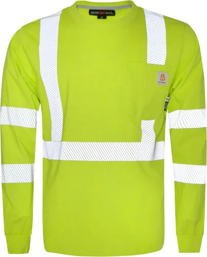 Miniatura 6 de BOCOMAL FR Tee Shirts High Visibility/Hi Vis Flame Resistant/Fire Retardant Shirt 7oz Reflective Hombres Seguridad Camisas