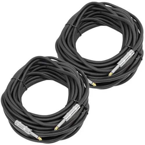 Miniatura 5 de Seismic Audio - Paquete de 2 cables de altavoz de 10 pies de 1/4" a 1/4" - Cables de conexión PA DJ