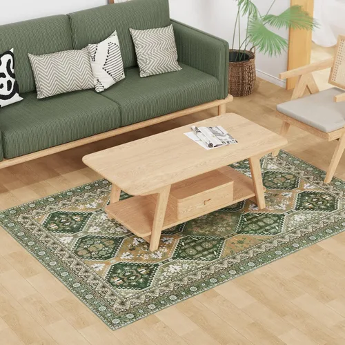 Miniatura 26 de Tapete de plástico transparente para debajo de la mesa de comedor, 4 pies, redondo, antideslizante, impermeable, alfombra de vinilo para el hogar