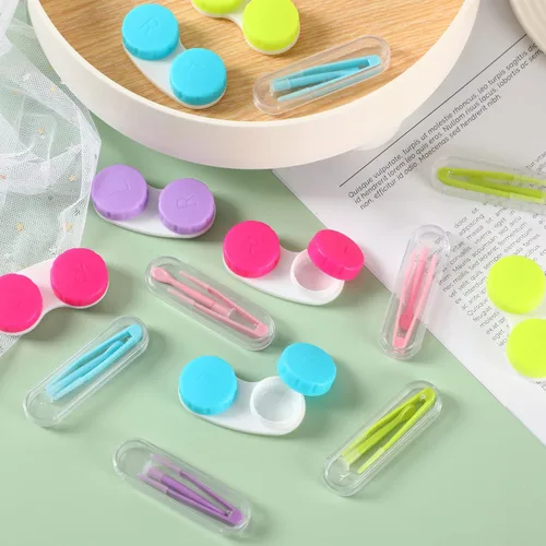 Miniatura 5 de VOCOOL Juego de herramientas portátiles para lentes de contacto de 16 piezas, insertador/removedor y pinzas con punta suave, mini caja de contacto