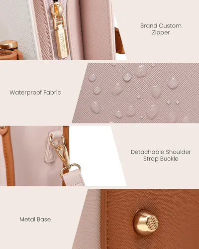 Miniatura 8 de LOVEVOOK Bolsa para laptop para mujer, 15.6 pulgadas, bolsa de mano para laptop 2 en 1, bolsa de trabajo profesional, maletín de negocios con bolso