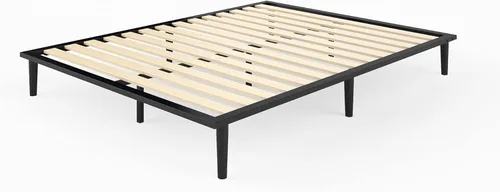 Miniatura 9 de Zinus Parker - Cama de plataforma con patas cónicas, soporte de listones de madera, no necesita somier, fácil montaje, tamaño matrimonial