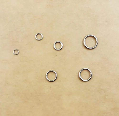 Miniatura 3 de 2150 anillos de acero inoxidable para hacer joyas, collares, pulseras, aretes, llaveros, manualidades (plata, 3/4/5/6/7/0.315 in)