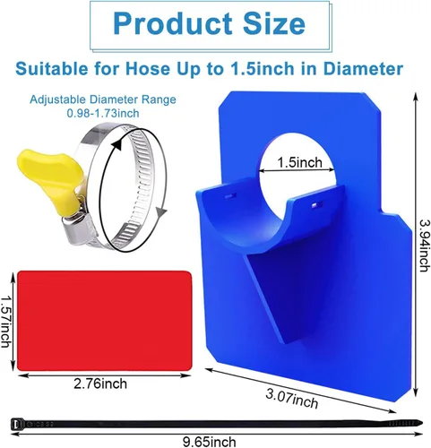 Miniatura 2 de 4 soportes para tubos de piscina, mangueras de piscina para piscinas sobre el suelo, accesorio para evitar que las tuberías se hundan, con 8 cintas