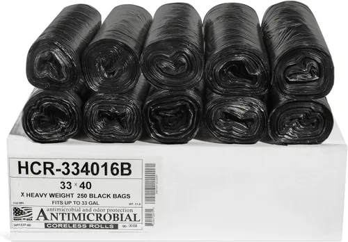 Miniatura 71 de Aluf Plastics Bolsas de basura de alta densidad, 10 galones, 1000 unidades, 6 micrones (eq), 24" x 24", transparentes, para baño, oficina
