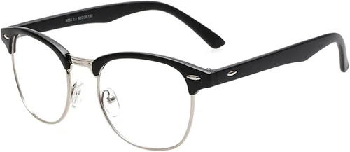Miniatura 9 de Lentes de bloqueo de luz azul para mujeres y hombres, clásicos, semi sin montura, falsos nerd anti rayos azules para computadora