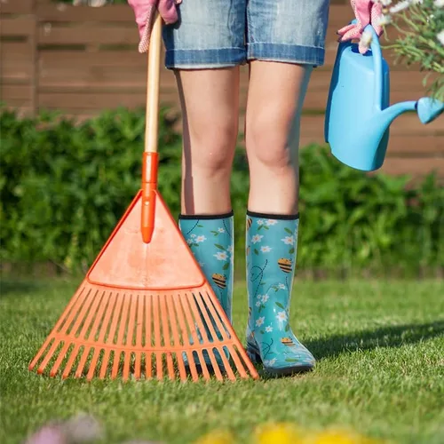 Miniatura 4 de HISEA - Botas impermeables de mujer para la lluvia botas de jardín a media pantorrilla para mujer