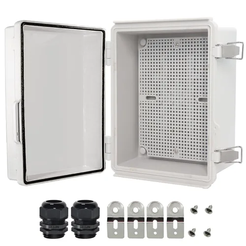 Miniatura 11 de Zulkit Caja de conexiones IP67 Caja eléctrica impermeable para proyectos con cubierta transparente con bisagras, cierre de acero inoxidable, carcasa