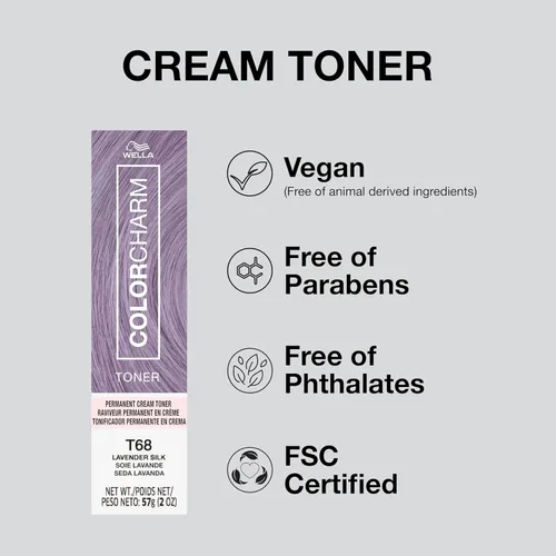 Miniatura 5 de COLORCHARM Permanent Crème Hair Toner Free of Animal-Derived Ingredients, Parabens Free & Gluten Free 2 oz