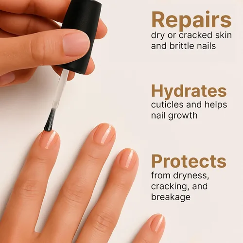 Miniatura 4 de C CARE Aceite de cutícula para uñas – Aceite de uñas de leche y miel – Repara hidrata y fortalece las uñas y cutículas durante la noche – Gotero