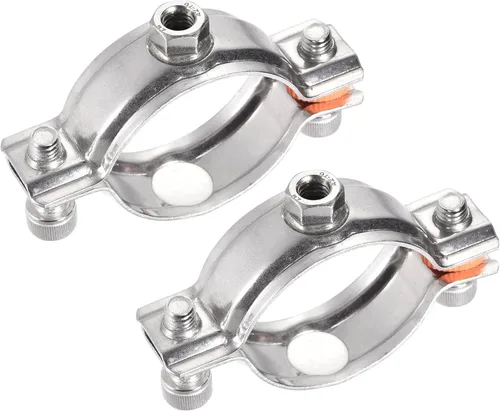 Miniatura 14 de uxcell Soportes de tubería de montaje en techo de pared, abrazadera de soporte de tubo ajustable de acero inoxidable 304 para tubo de 0.591-0.748