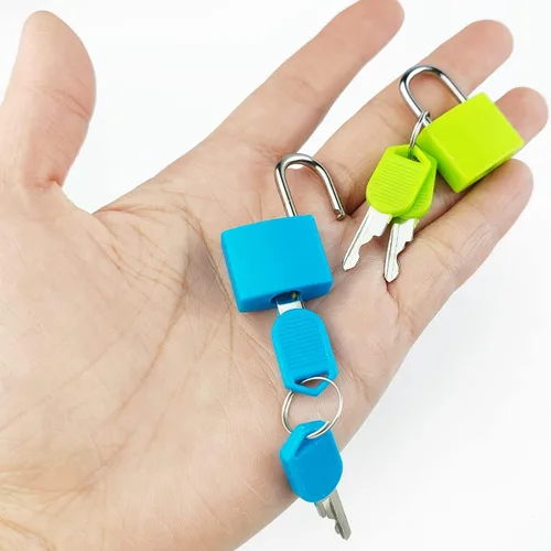 Miniatura 4 de GXXMEI 10 cerraduras de maleta con llaves, candados pequeños de metal, mini candados con llave para escuela, gimnasio, aula, juego a juego