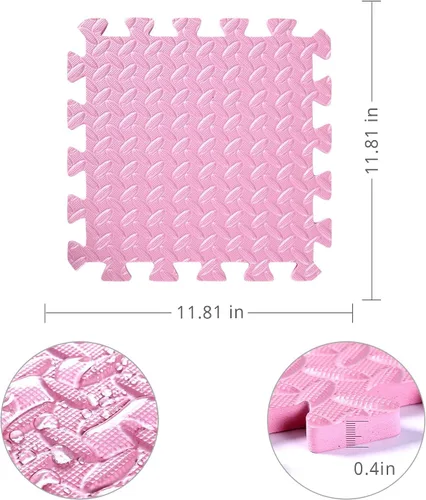 Miniatura 7 de Alfombra de Juego de Espuma para Bebé, Alfombras de Piso Entrelazadas de Espuma de 0.4 Pulgadas de Grosor, Alfombra de Juego para Bebé Suave No